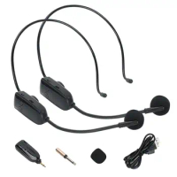 2.4G Head-mounted Wireless Microphone Plug Play Teacher Conference Speech Loudspeaker Mic System for Amplifier Voice Speaker