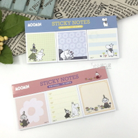 日本製 MOOMIN 嚕嚕米 花系列 三色便利貼組｜小鶴日貨