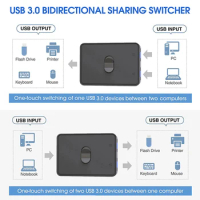 USB Switch 5Gbps KVM USB HUB 2 in 1 Out KVM Switch USB 3.0 Two-Way Sharer for Printer Keyboard Mouse Sharing