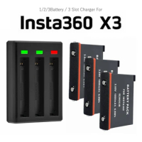 New 1800mAh Battery Pack For Insta360 X3 Lithium Rechargeable Battery Fast Charge Hub ONE X3 Power Accessories