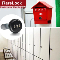Combination Cam Cabinet Lock Black 3 Digital Password for Storage-box Gym Case Jewelry Box School Locker DIY JA17 Rarelock G1