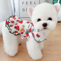 薄款寵物狗狗連身裙貓咪衣服草莓情侶裝泰迪比熊小型犬【淘夢屋】