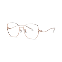 Parim Eyewear Kacamata Optical Curved Frame Metal - Putih