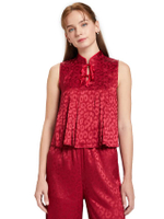 เสื้อเบลาส์ผู้หญิงแขนกุด คอจีน CNY