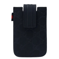 【GUCCI 古馳】經典Guccissima壓紋牛皮萬用名片/卡夾(深藍色240188-AF66N-8497)