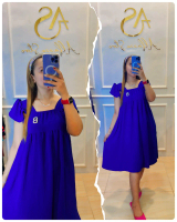 ALFAZZA SUMMER POLOS Dress Ruffle Babydoll Crinkle Airflow Casual Fit Wanita Pendek Santai Nyaman