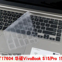 15 15.6 inch TPU Keyboard Protector Skin Cover guard For Asus vivobook S15 Pro 15 S5100UQ7200 S5100UA S5100 S5100UQ U5100UQ