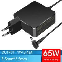 19V 3.42A 65W 5.5*2.5MM Laptop Ac Adapter Charger For Asus X455YA X555DG X5PE Z62JM F751M Pro5DI U32