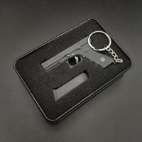 Fidget Toy Glock 17 Keychain Mini Metal Desert Eagle Glock G17 Keychain Pistol Portable Shell Ejection Assemble Disassemble