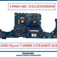 StoneTaskin L99865-601 For HP Omen 15-EN Laptop Motherboard MB DAG3EDMB8D0 AMD Ryzen 7-4800H GTX1650TI 4GB DDR4 100% Tested