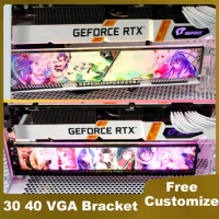 RTX 3090 4090 RGB VGA Holder,MOD 4080 4090 Anime GPU Bracket,Customized PC Gaming Cabinet Decorative Lighting Panel AURA SYNC