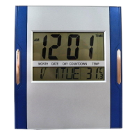 萬年曆電子鐘 大字LCD數顯液晶顯示掛鐘 璧鐘 溫度計 計時器 鬧鐘 床頭時鐘【DH465】 123便利屋