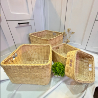 Keranjang Box Anyaman Rotan Asli Cheda Keranjang Besar Rattan Persegi Kotak