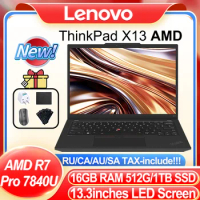 2023 Lenovo ThinkPad X13 Portable Laptop AMD R7 Pro 7840U Radeon Graphics 16GB RAM 512GB/1TB SSD 13.3inches 300nit LED Notebook