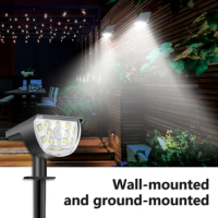 60/26 LED Solar Landscape Lights 3 Modes Solar Spotlight Outdoor IP65 Waterproof Solar Light For Garden Lawn Walkway Lighting