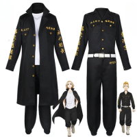 Cosplay Special Agent Team Uniform Anime Role Play Mikey Cosplay Costume Black Trenchcoat Cosplay Anime