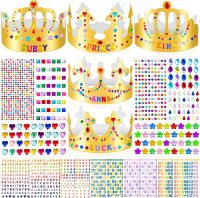 Gold Paper Crowns Diy Birthday King Crowns Craft to Decorate Paper Prince Princess Crown Hats for Sc