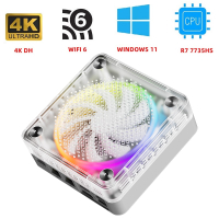 SZ S77มินิพีซี AMD Ryzen 7 7735HS 8แกน Windows 11 DDR5 NVME SSD 2.5กรัม Dual LAN สำนักงานการเล่นเกมม