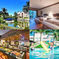 【花蓮理想大地渡假飯店】指定旺假日不加價!4大1幼豪華客房一泊二食x星巴克理想門市(享遊船)