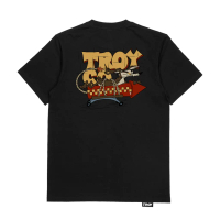 HITAM Troy Company Tshirt Black Rocket Coyote - Black Short Sleeve Men's T-shirt MT 2762 (COD)