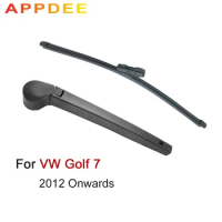 APPDEE Wiper 11" Rear Wiper Blade &amp; Arm Set Kit For VW Golf 7 Hatchback 2012 2013 2014 Onwards Windshield Windscreen Rear Window