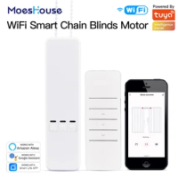 Moeshouse Smart Motorized Chain Roller Blinds,Tuya WiFi Remote Control Shade Shutter Drive Motor Work With Alexa/Google Home