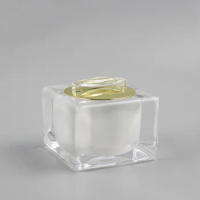 50g acrylic gold/pearl white/black square shape jar pot tin mask/night cream/essence/moisturizer gel whitening skin care packing