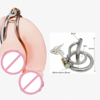 Male Chastity Urethral Catheter Penis Cage Chastity Belt Penis Lock Device BDSM Sex Toys