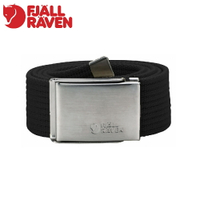 【Fjallraven 小狐狸 Canvas Belt 帆布皮帶4cm《黑》】F77029/織布皮帶/帆布腰帶