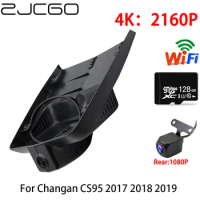 ZJCGO 4K Car DVR Dash Cam Wifi Front Rear Camera 2 Lens 24h Monitor Parking for Changan CS95 2017 2018 2019