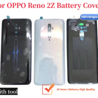 Original Back Glass For Oppo Reno 2Z / Reno 2Z Reno2 Z F Back Battery Cover Door Housing Case Rear Glass Repair Parts With Logo