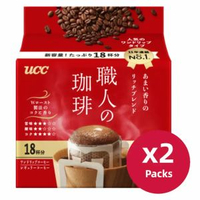UCC - 烘焙摩卡咖啡掛耳包 - 18包 x 2 ( 到期日:30/6/2026 ) 甘香-紅