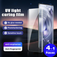 1-4pcs cover For vivo NEX 3 3S X90 X80 X70 X60 X60T pro plus X60S UV light curing film Not Glass S12 S15 S16 pro protective film