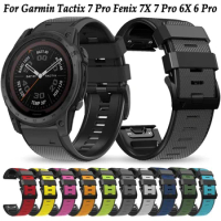 Quickfit Strap For Garmin Tactix 7 Pro Wristband Bracelet Fenix 6 6X Pro 7 7X Pro Sapphire Solar 5 5X Plus 22mm 26mm Watchband