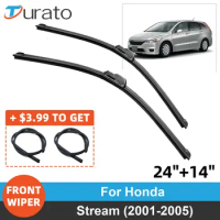 2PCS Car Wiper Blades for 2001-2005 Honda Stream Front Windscreen Windshield Wipers Rubber Car Accessories