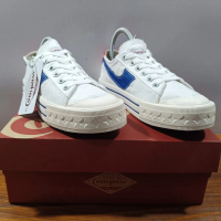 Sepatu Kompas Low White Blue Pria Wanita Kasual talisepatu Casual Shoes Sneakers