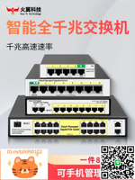 交換機全千兆5口8口1000M網管vlan網絡寬帶4口多口路由器以太網網線分線器一分四五八家用網口拓展分流交換器-淘淘屋
