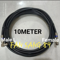 KABEL ANTENA TV JACK MALE L TO FEMALE CONNECTOR RG6 TRSXL-6LMG(10M)