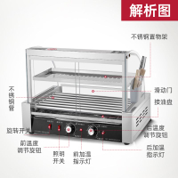 臺灣熱狗機 烤腸機 商用小型全自動烤香腸機 家用烤火腿腸機 迷你臺式
