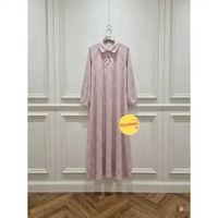 Ilmira dress gamis wanita lengan panjang motif bunga kecil.bahan rayon viscose lembut nyaman.daily w