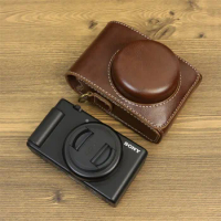 Luxury Retro PU Leather Digital Camera Bag Hard Case Cover Protective For Sony ZV-1F ZV-1 Mark II ZV1F ZV1 ZV1II GR2 GR3