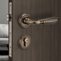 Zinc Alloy Indoor Split Door Locks Bedroom Mute Security Door Handle Lock Home High Quality Universal Lockset Furniture Hardware