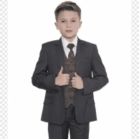 jas anak/blazer atasan anak pria usia 2-13thn - abu tua, 13th - abu tua, 13th