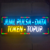 Lampu Jual Pulsa - Data - Token - Topup  | Lampu Sign | Lampu Led iklan | Lampu Tulisan Pvc