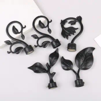 1Pc Simple ABS Material Curtain Pole Finials American Style Unique Shape Roman Rod Ends Heads Caps Curtain Accessories