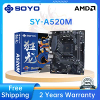 SOYO's new AMD Dragon A520M motherboard supports Ryzen 5 CPU (3600/4650g/5600g/5600x) M.2NVME SSD USB3.1 memory DDR4 dual channe