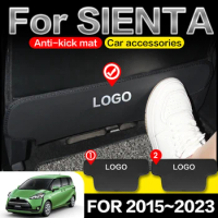 For Toyota SIENTA Anti-dirty pad 20162023 Carbon Fiber Rear Accessories Accessory Car interior Seat anti kick pad Protective Mat