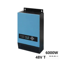 6000W 48V To 220V LCD Display Pure Sine Wave Inverter Solar Home Inverter Wall Mounted RV Inverter