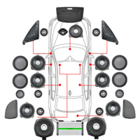 For BMW 3 Series GT F34 Car Audio Upgrade HK Hron Tweeter Midrange Subwoofer Plug and Play Speaker 1000W LQ DSP Amplifier