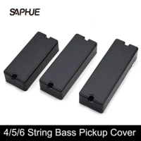 4/5/6 String Bass Pickup Cover 2 Hole Bass Pickup Sealed Cover Solid ABS Pickup Cover 88.8/101.3/114mm Black